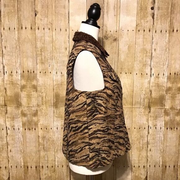 Coldwater Creek Animal Print Vest M - Picture 3 of 6